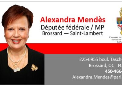 Alexandra Mendès, députée fédérale / MP Brossard -- Saint-Lambert